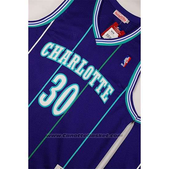 Maglia Charlotte Hornets Dell Curry #30 Retro Viola